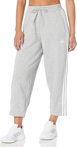 adidas Women's Essentials 3-Stripes Open Hem Fleece Pants in Kuwait