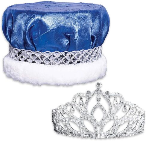 Anderson's Royal Grandeur Set, Mirabella Tiara/Crushed Satin Crown/Silver Band/Fur Trim in Saudi Arabia