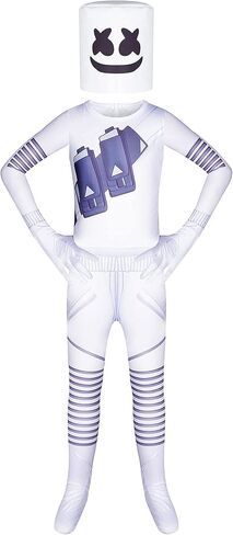 Econbitiry Boys Halloween DJ Costumes for Kids Music Festival Cosplay Jumpsuit with Full Head Helmet in Saudi Arabia