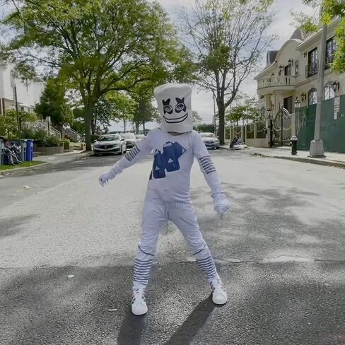 Econbitiry Boys Halloween DJ Costumes for Kids Music Festival Cosplay Jumpsuit with Full Head Helmet in Saudi Arabia