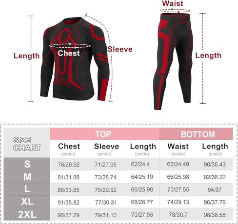 مجموعة ملابس داخلية حرارية للرجال من MEETYOO، طبقة أساسية شتوية طويلة من أعلى وأسفل بدلة ضغط للطقس البارد للتزلج in Kuwait