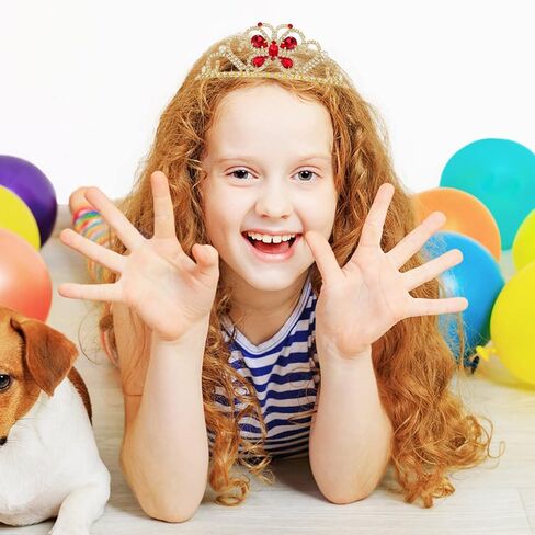 VELSCRUN عيد ميلاد فتاة وشاح الأميرة تاج التيجان للفتيات زينة حفلة عيد ميلاد سعيد للفتيات هدايا عيد ميلاد in Kuwait