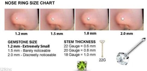 خاتم أنف من الفضة الإسترلينية 925 من كلير سي زد مع كرة مستديرة مثبتة بشق 1.2 مم بلمسة نهائية 10 قطع بأبعاد 0.95 سم in Kuwait