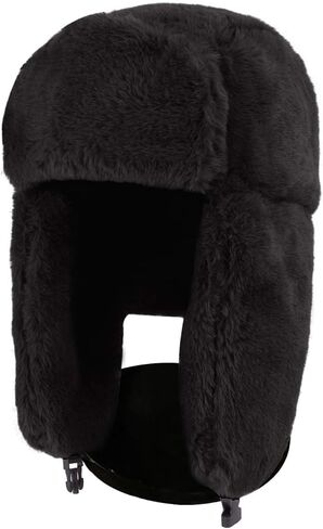 قبعات Ushanka الروسية للشتاء، قبعات الصياد مع أغطية الأذن، قبعة شتوية دافئة للنساء والرجال، قبعات شتوية مقاومة للرياح in Kuwait