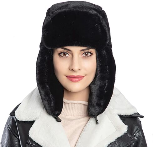 قبعات Ushanka الروسية للشتاء، قبعات الصياد مع أغطية الأذن، قبعة شتوية دافئة للنساء والرجال، قبعات شتوية مقاومة للرياح in Kuwait