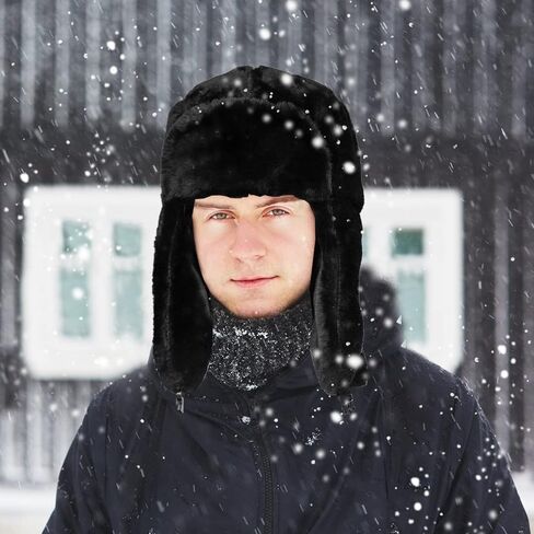 قبعات Ushanka الروسية للشتاء، قبعات الصياد مع أغطية الأذن، قبعة شتوية دافئة للنساء والرجال، قبعات شتوية مقاومة للرياح in Kuwait