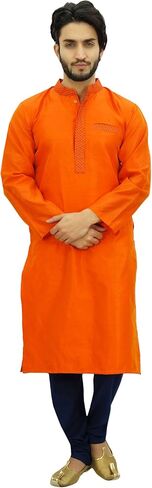 Atasi Designer Indian Ethnic Men's Kurta Pyjama Long Dupion Shirt in Kuwait