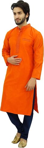 Atasi Designer Indian Ethnic Men's Kurta Pyjama Long Dupion Shirt in Kuwait