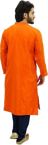 Atasi Designer Indian Ethnic Men's Kurta Pyjama Long Dupion Shirt in Kuwait