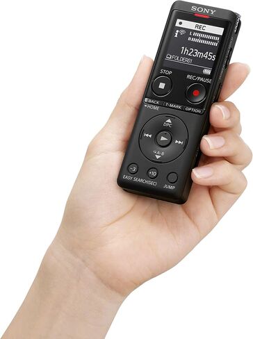 Sony Icd-UX570 MP3/LPCM Digital Voice Recorder (Dictaphone) with Built-in USB, 4GB, OLED Screen - Black in Saudi Arabia