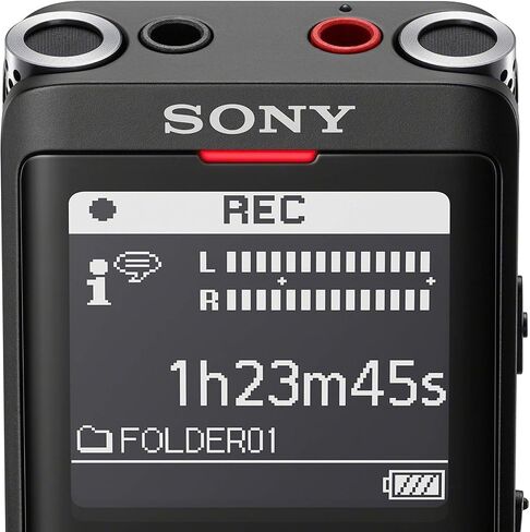 Sony Icd-UX570 MP3/LPCM Digital Voice Recorder (Dictaphone) with Built-in USB, 4GB, OLED Screen - Black in Saudi Arabia