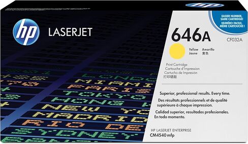 Original HP 646A Yellow Toner Cartridge | Works with HP Color LaserJet Enterprise CM4540 MFP Series | CF032A in Saudi Arabia