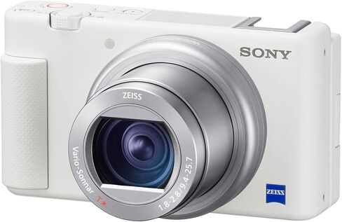Sony ZV-1 Camera for Content Creators and Vloggers (White) with Koah Pro NP-BX1 Battery with Charger and Kingston 64GB Canvas Go Plus 170MB/s SD Card Bundle (3 Items) in Saudi Arabia