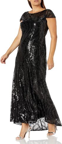 Calvin Klein Women's Cap Sleeve Gown with V Neck Back in Saudi Arabia