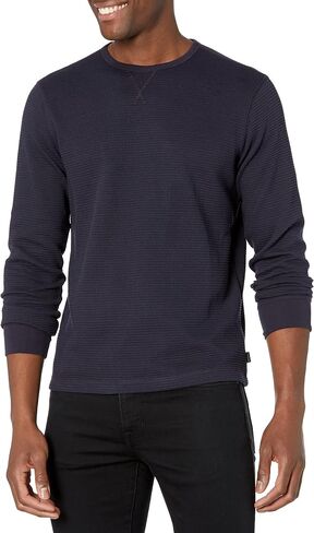 GUESS Men's Long Sleeve Hudson Waffle Crew in Saudi Arabia
