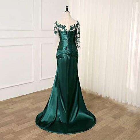 2023 Mother of The Bride Dresses Appliques Beaded Long Sleeve Formal Dress Evening Gowns Women in Saudi Arabia