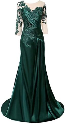 2023 Mother of The Bride Dresses Appliques Beaded Long Sleeve Formal Dress Evening Gowns Women in Saudi Arabia
