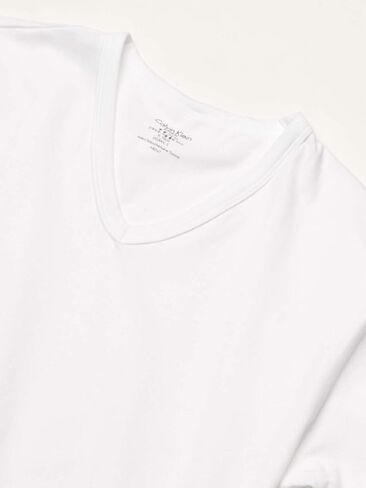 تي شيرتات رجالي قطنية من Calvin Klein قابلة للمط قطعتان برقبة على شكل V in Saudi Arabia