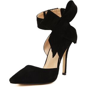 MAIERNISI JESSI Women's Pointy Toe High Heel Stiletto Big Bowknot Pumps in Kuwait