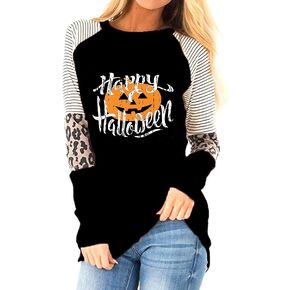 JINTING Funny Halloween Shirt for Women Long Sleeve Halloween Raglan Baseball Tee Shirt Top