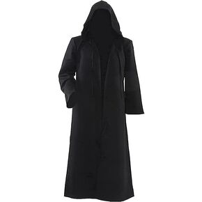 Unisex Adult Hooded Robe Cloak Knight Costume Mask Vintage Tunic Uniform Cape Halloween Cosplay Outfit
