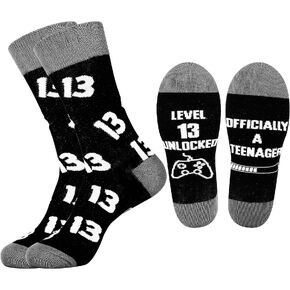 Belloxis 13 Year Old Boy Gift Ideas Mens Socks Gifts for 13 Year Old Boy Gifts for Teenage Boys Teen Boys Gift Ideas Cozy Socks Comfy Socks Crew Socks for Men Cotton Socks Birthday Gifts for Men
