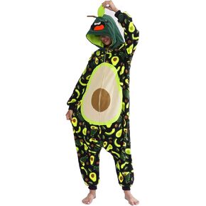 بيجامة فافالاد للبالغين من قطعة واحدة على شكل أفوكادو زي قطعة واحدة بيجامة تنكرية للنساء والرجال... in Kuwait