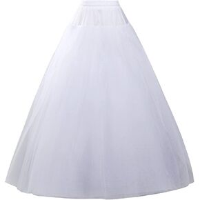 HUBORLOVES 8 Layers Tulle Hoopless Petticoats for Women Crinoline Underskirt Ball Gown Half Slips for Bridal Wedding Dress in Kuwait