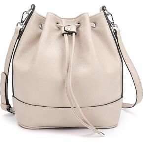 AFKOMST Bucket Bags and Purses For Women Drawstring Hobo and Shoulder Handbags with 2 Detachable Straps