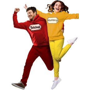 Couples Hoodies Ketchup and Mustard Halloween His and Hers Matching Outfit in Kuwait
