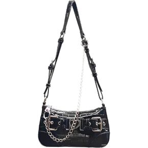 FONETTOS Punk Bag, Sourpuss Gothic Tote Purse Y2K Cool Style Trendy Women Shoulder Bags Rock Fashion Girls Handbag in Saudi Arabia