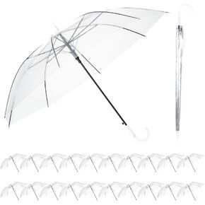Wedding Umbrellas, 20cps Auto Open Clear Bubble Umbrellas with J Handle, Rainproof Windproof Large Bubble Umbrellas for Weddings, Proms, Rain Ceremonies, Daily Protection in Saudi Arabia