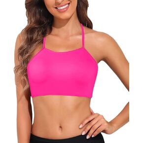 بدلة سباحة نسائية من Balasami برقبة عالية ومبطنة قابلة للإزالة وأربطة متقاطعة من الخلف بدلة استحمام بكيني علوية in Kuwait