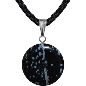 مجموعة Steampunkers USA Celestial - قرص دائري 20 مم كامل القمر - حجر السج ندفة الثلج، رمادي أسود - سلك قابل للتعديل - أسود in Kuwait