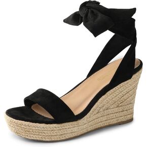 DREAM PAIRS Womens Open Toe Espadrilles Wedges Tie Lace Up Cute Ankle Strap Platform Sandals Dressy Shoes
