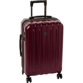 حقيبة ديلسي باريس تيتانيوم صلبة قابلة للتوسيع مع عجلات دوارة، أسود كرزي أحمر، يمكن حملها مقاس 21 بوصة in Kuwait