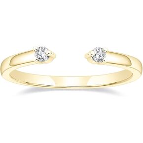Mameloly Wedding Bands for Women Open Stackable CZ Cubic Zirconia Engagement Rings for Her Size 4-12