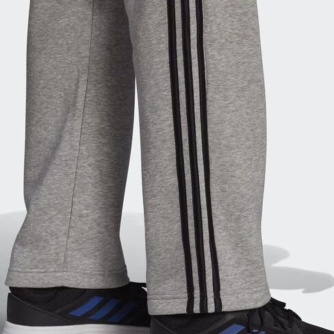 adidas Essentials 3-Stripes Fleece Open Hem Pants Medium Grey Heather LG 30 in Saudi Arabia