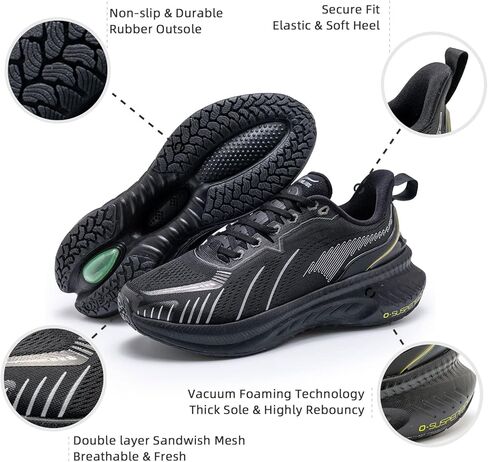 ONEMIX Men's Max Cushioned Walking Shoes with Air Cushion - Plantar Fasciitis Pain Relief in Kuwait