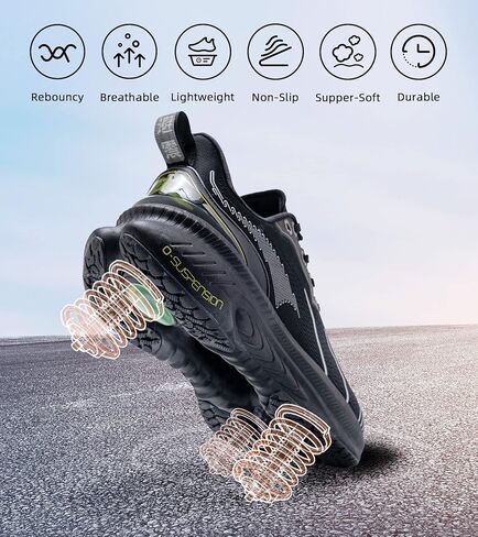 ONEMIX Men's Max Cushioned Walking Shoes with Air Cushion - Plantar Fasciitis Pain Relief in Kuwait