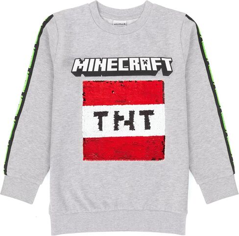 ماينكرافت كيدز سويت شيرت ترتر زاحف TNT رمادي Gamer Jumper هوديي in Saudi Arabia