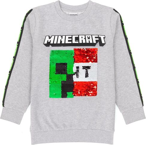 ماينكرافت كيدز سويت شيرت ترتر زاحف TNT رمادي Gamer Jumper هوديي in Saudi Arabia