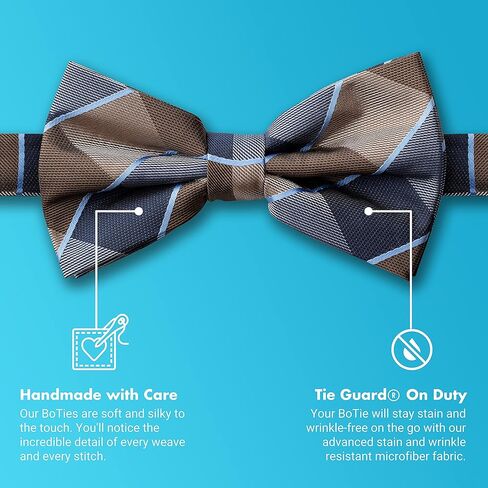 ربطة عنق منقوشة للرجال من GoTie - ربطات عنق جاهزة للارتداء - ربطات عنق قابلة للتعديل مسبقًا للرجال القصير أو الطويل in Kuwait