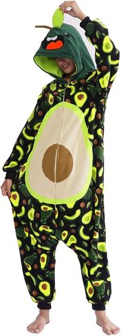 بيجامة فافالاد للبالغين من قطعة واحدة على شكل أفوكادو زي قطعة واحدة بيجامة تنكرية للنساء والرجال... in Kuwait