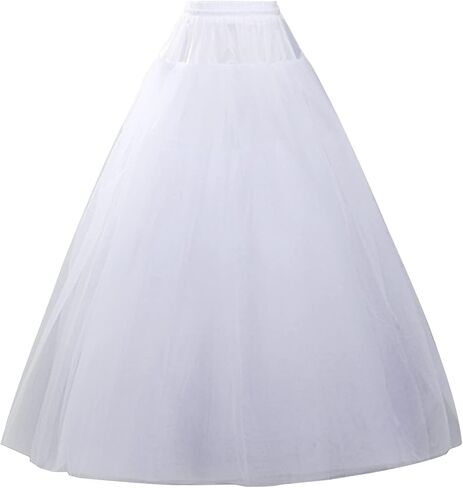 HUBORLOVES 8 Layers Tulle Hoopless Petticoats for Women Crinoline Underskirt Ball Gown Half Slips for Bridal Wedding Dress in Kuwait