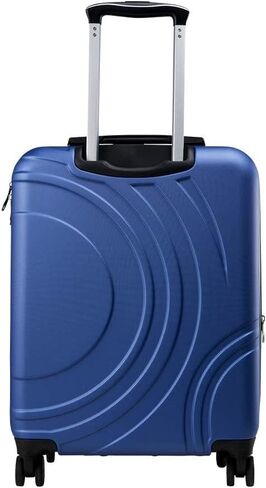 حقيبة كابينة ماكس فيلوسيتي 55 × 40 × 20 سم (22 × 16 × 8) حقيبة سفر ذات 4 عجلات مناسبة لريان إير، إيزي جيت، جيت 2 مدفوعة الأجر (أزرق منتصف الليل) in Kuwait