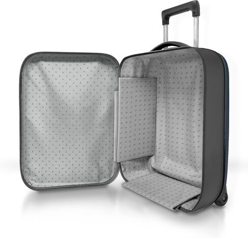 Rollink Flex Vega Cabin Plus Fully Collapsible Suitcase - Hardshell, Silent, Coated Wheels for Smooth Gliding, Scratch, Water & Impact Resistant Carry-On 21-Inch (11.8 Gal volume), Atlantic Blue in Kuwait