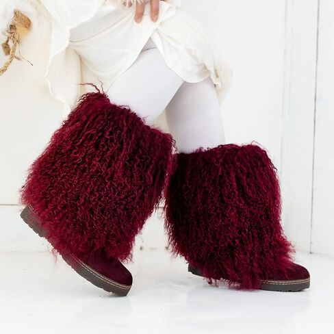 بوتيس نسائي من BEARPAW متعدد الألوان | بوت نسائي فرو طبيعي | حذاء سهل الارتداء للنساء | حذاء شتوي مريح in Kuwait