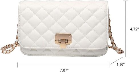 HAKSIM حقيبة كتف جلدية للنساء، حقيبة يد عصرية مبطنة، حقيبة كروس مع حزام سلسلة in Kuwait