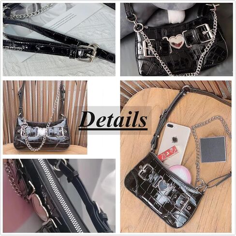 FONETTOS Punk Bag, Sourpuss Gothic Tote Purse Y2K Cool Style Trendy Women Shoulder Bags Rock Fashion Girls Handbag in Kuwait